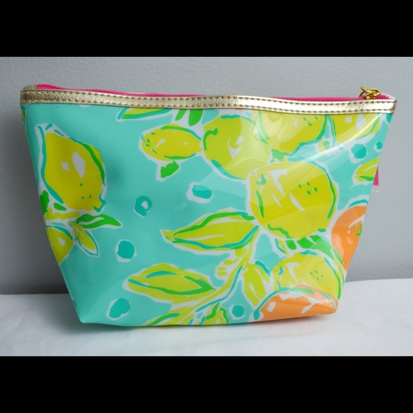 LILLY PULITZER Estee Lauder Makeup Bag Citrus - Picture 3 of 5